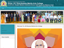 Tablet Screenshot of jbdharukamahilaarts.com